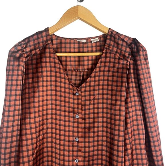 Levi’s Silky Brown Button Down Large - Picture 5 of 10